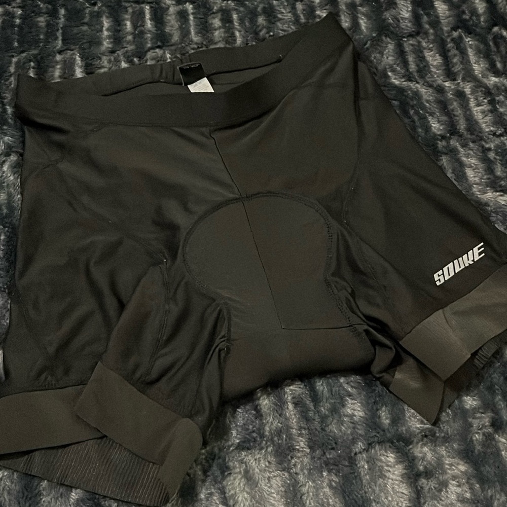 Souke Sports Cycling Shorts Adult XXL Black Polyester Spandex Blend Padded.